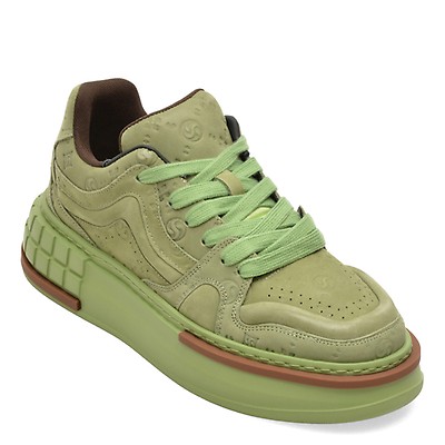 Pantofi sport SKECHERS verzi, MAX CUSHIONING ASCENDER, din