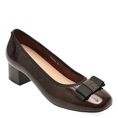 Pantofi eleganti EPICA negri, 4F5678, din piele naturala lacuita