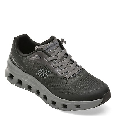 Pantofi sport SKECHERS negri, BOBS B FLEX HI, din material textil