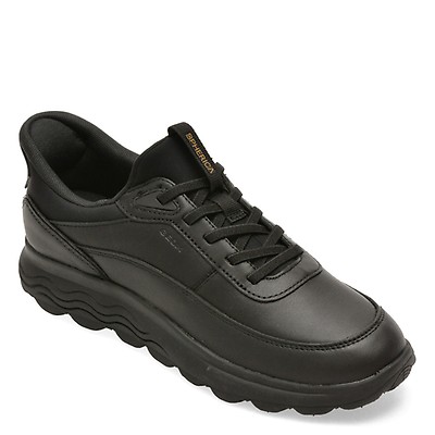 Pantofi sport SKECHERS negri, UNO GLIDE-STEP, din piele ecologica