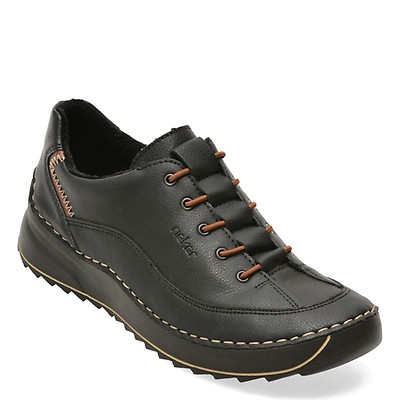 Pantofi RIEKER negri, 10424, din piele naturala | Otter Romania