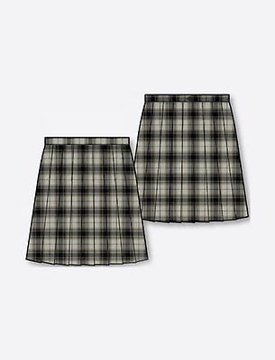 Uxbridge HS Davenport Tartan Pleated Skirt MTO Grey Yellow Year 8 11