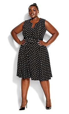 Women s Plus Size Plus Size Sweet Gingham Dress black
