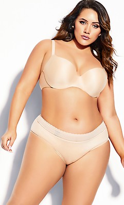 Plus Size Back Smoother Bra Beige Underwire Soft Lined Basic