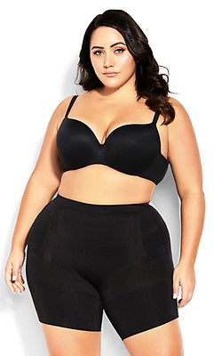 CITY CHIC PLUS SIZE S&C THIGH SHAPER IN ESPRESSO, SIZE 14 at