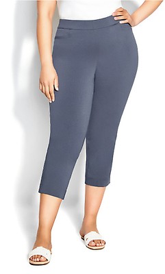 Women's Plus Size Pull On Black Pant