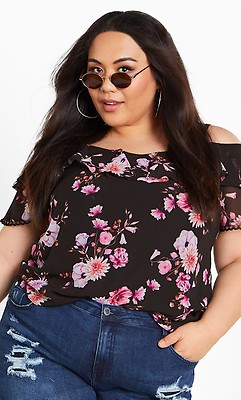 Women's Plus Size Phoebe Jungle Print Top