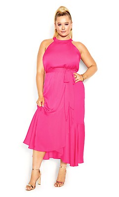 Women's Plus Size Halter Lady Maxi Dress - shamrock