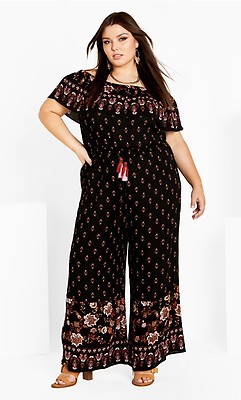 Blossom Tie Flutter Sleeve Relaxed Jumpsuit - jade