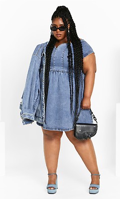 Light denim 2024 dress outfit