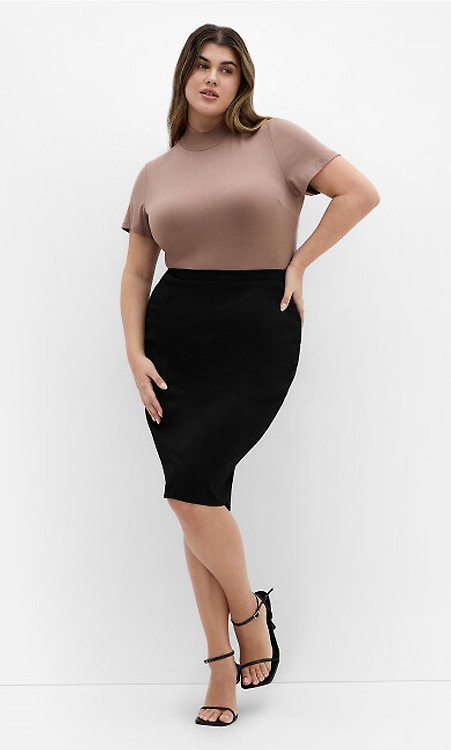 RITERA Plus Size Corduroy Skater Skirt - Button Up Flare A-Line, High Waist, Stretchy Elastic