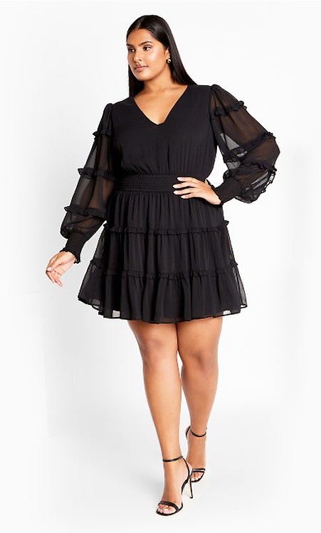 City chic spot flock dress hot sale