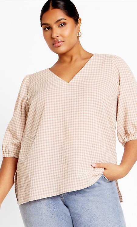 売れ筋商品|||シティーシック カットソー トップス レディース Plus Size Strappy Nail Top Mulberry Women's Plus Size Strappy Nail Top - mulberry | CITY CHIC
