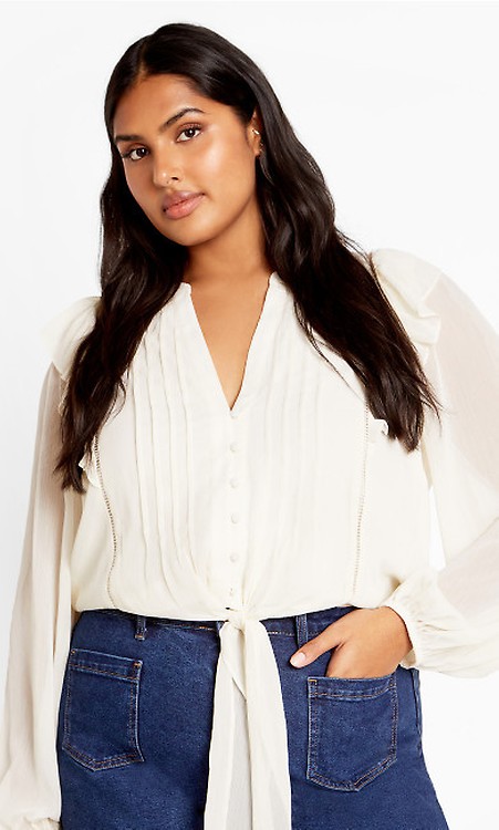 Women's Plus Size Aria Champagne Shirt
