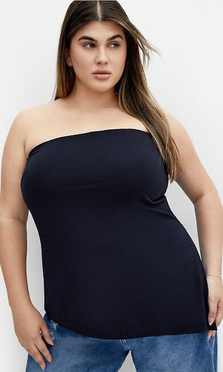 売れ筋商品|||シティーシック カットソー トップス レディース Plus Size Abbie Denim Top Dark denim Women's Plus Size Denim Abbie Dark Denim Top