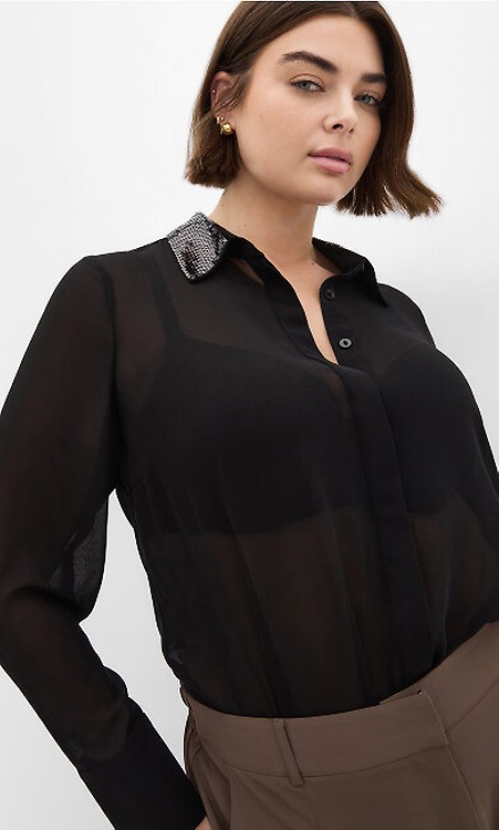 Women's Plus Size Maia Black Top