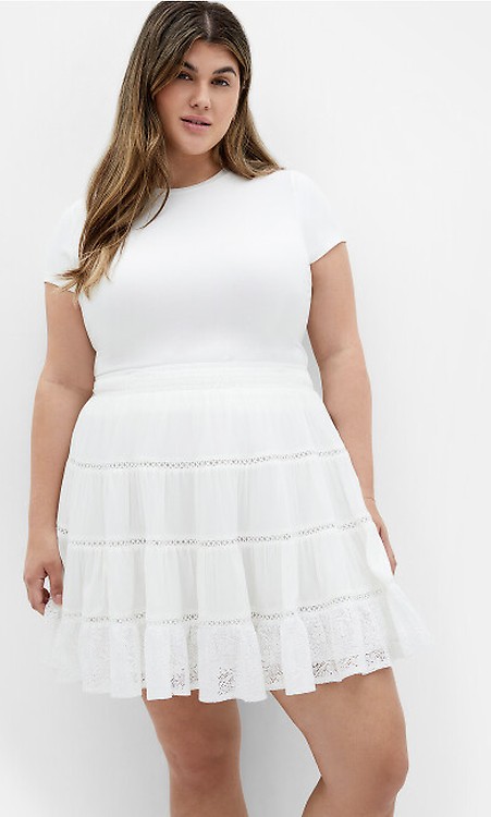 Plus size white skirt australia best sale