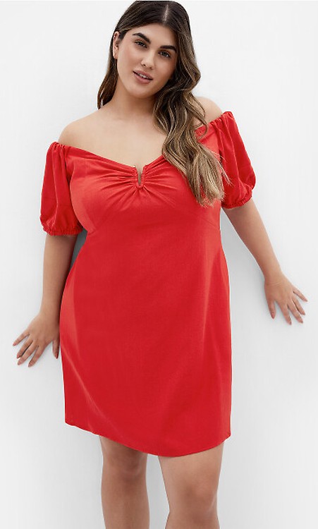 売れ筋商品|||シティーシック カットソー トップス レディース Plus Size Frill Shoulder Bodysuit Red Women's Plus Size Frill Shoulder Red Bodysuit