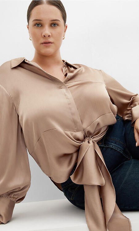 売れ筋商品|||シティーシック カットソー トップス レディース Plus Size Rosabella Shirt Old gold Women's Plus Size Rosabella Chartreuse Shirt