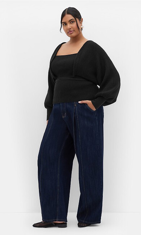 売れ筋商品|||シティーシック ニット&セーター アウター レディース Plus Size Josie Cardigan Black CITY CHIC | Women's Plus Size Josie Cardigan - black - 22W