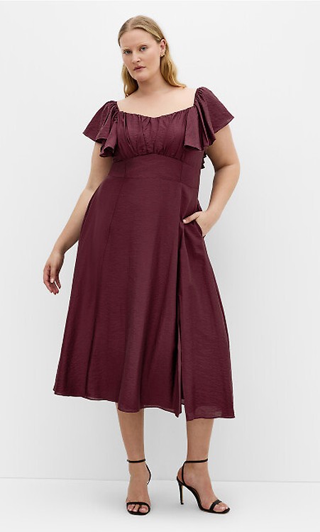 knee length dresses for ladies Waterfall Print Midi Dress – Shoptiques main image 0