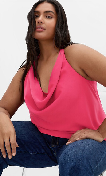 Women's Plus Size Micro Score Print Baby Pink Tee