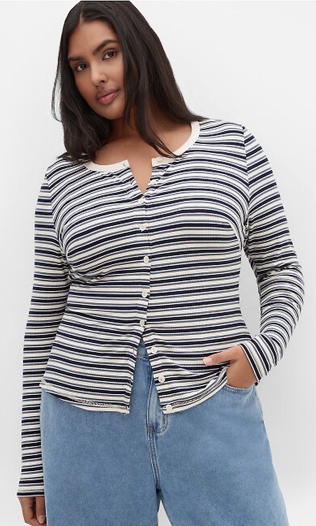 売れ筋商品|||シティーシック ニット&セーター アウター レディース Plus Size Zola Stripe Sweater Stripe Women's City Chic Striped Sweaters | Nordstrom