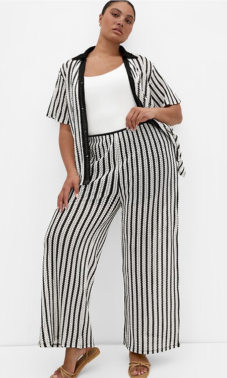 パンツ 00s OLD GAP stripe wool wide slacks WOOL STRIPED WIDE SLACKS 