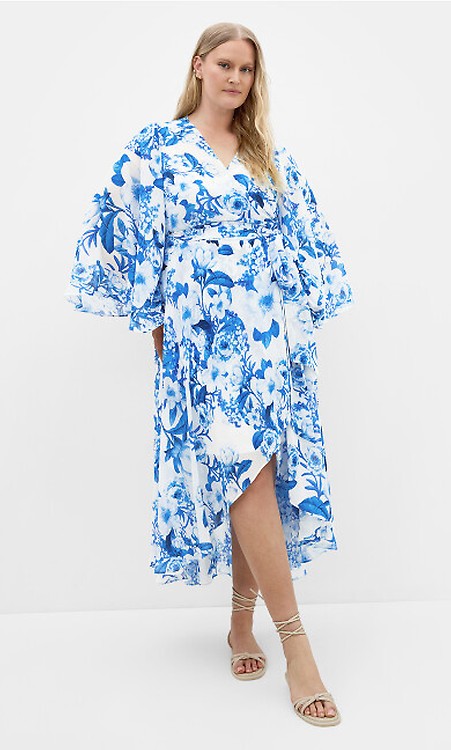 Women's Plus Size Jade Blossom Print Jade Maxi Dress