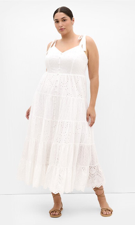 knee length dresses for ladies Modest White Lace Midi Dress – Stylish Myla Lace Medium