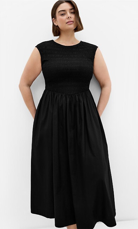 Women's Plus Size Panelled Bodice Maxi French Navy Dress