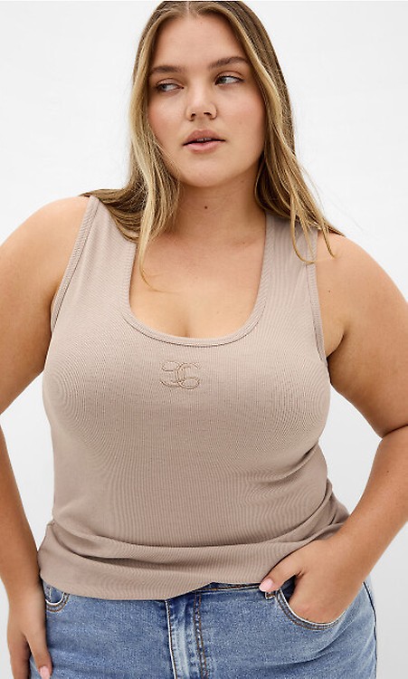 Women's Plus Size Micro Score Print Baby Pink Tee