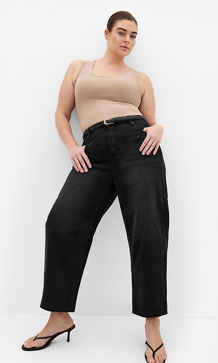 Women's Plus Size Harley Fit Stretch Waist Black Wash Jean