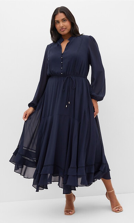 Women's Plus Size Yasmin Black Maxi Dress