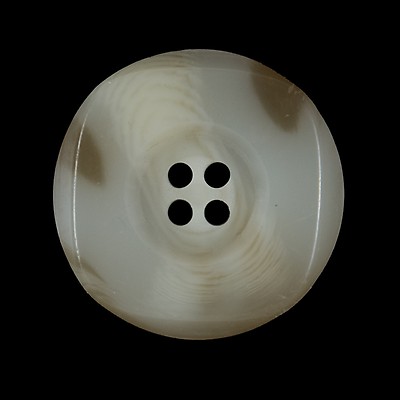 Best Deal for 18 Buttons eLAET Beige & White Horn Effect 2-Hole Buttons