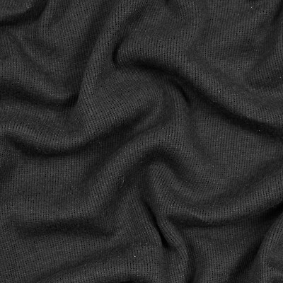 Black Cotton Rib Knit