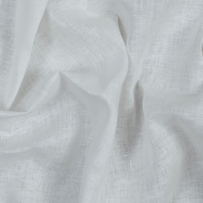 Italian White Herringbone Linen Blend - Woven - Cotton - Fashion Fabrics