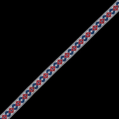 Red, White and Blue Jacquard Ribbon - 2 - Jacquard - Ribbons - Trims