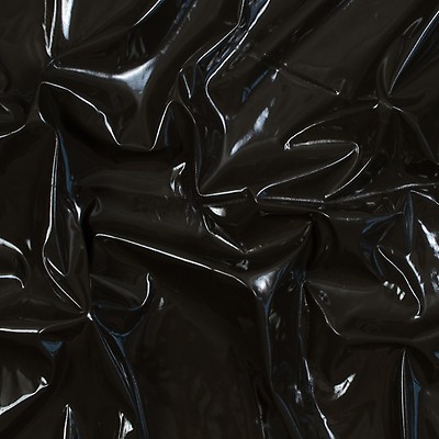 Mood Fabrics Black Stretch Faux Patent Leather  Sleek, Stylish and Sure to  Turn Heads 