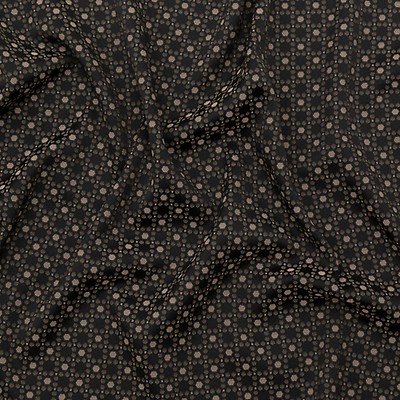 Blue and Beige Geometric Stretch Cotton Twill - Stretch Cotton - Cotton -  Fashion Fabrics