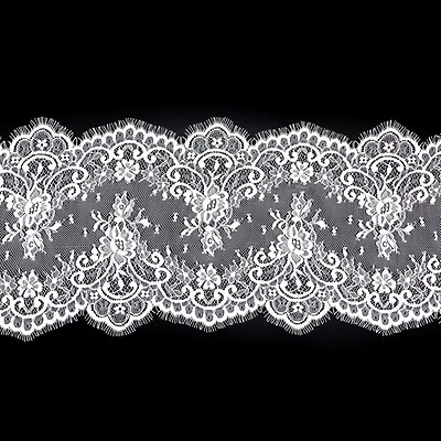 Double Edged Lace Colour White