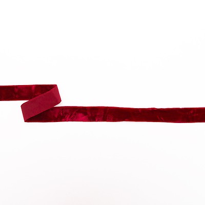 Velvet Ribbon - Red - 7/8 wide