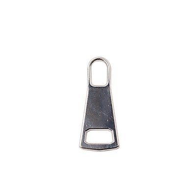 YKK Silver Open Trapezoid Metal Zipper Pull - #8
