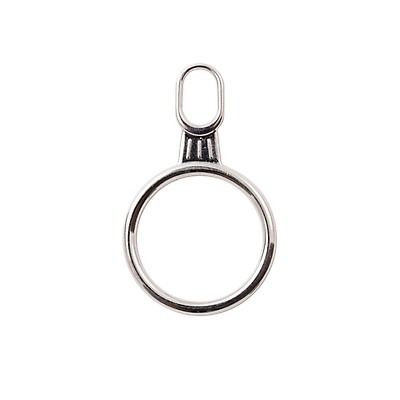 YKK Silver Open Trapezoid Metal Zipper Pull - #8