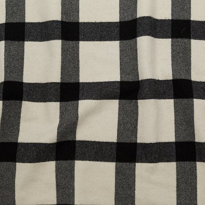 Black and Gray Diagonal Stripes Blended Wool Twill Double Cloth