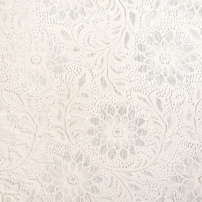 Ivory Floral Embroidered and Eyelet Stretch Polyester Lace - Lace - Other  Fabrics - Fashion Fabrics