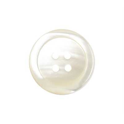 Iridescent White Shell Square Button. 1/2 Size. Pack of 4 buttons
