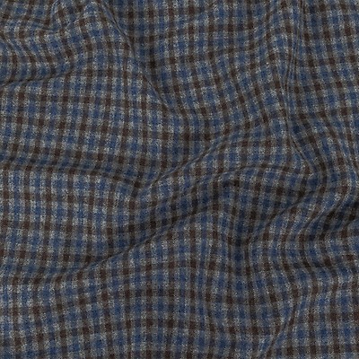 Buy Blue Checks, Pure Wool, Bellini Suiting Fabric Online