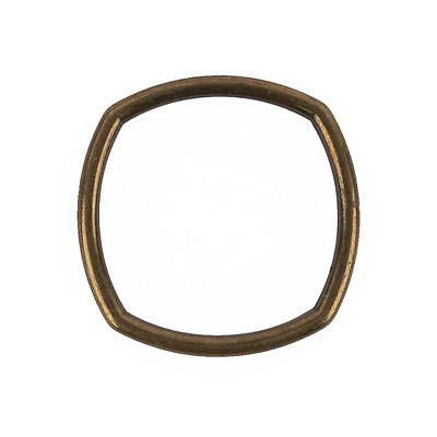 Silver Rounded Square Metal Ring - 30mm