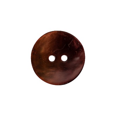 Lacquered Natural Leather Button - 20L/12.5mm